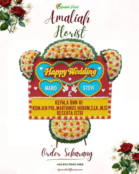 Papan Bunga Pernikahan Kubulangka